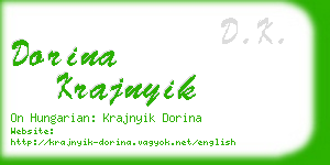dorina krajnyik business card